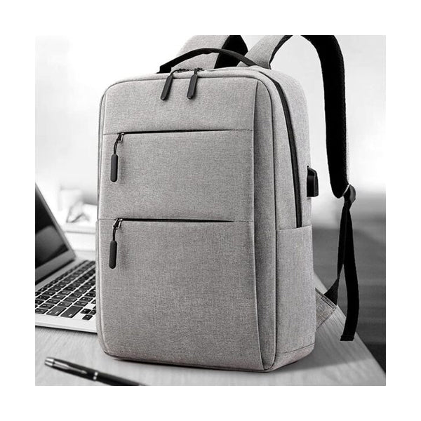 Mobileleb Backpacks Grey / Brand New Laptop Travel Backpack With USB Charging Port - B2918