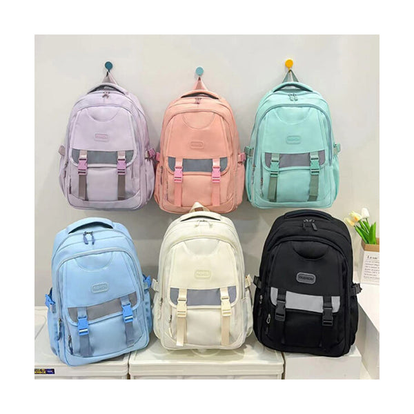 Mobileleb Backpacks Light Green / Brand New School Backpack with Reflector Strips - 11073