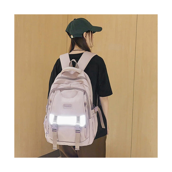 Mobileleb Backpacks Purple / Brand New School Backpack with Reflector Strips - 11073