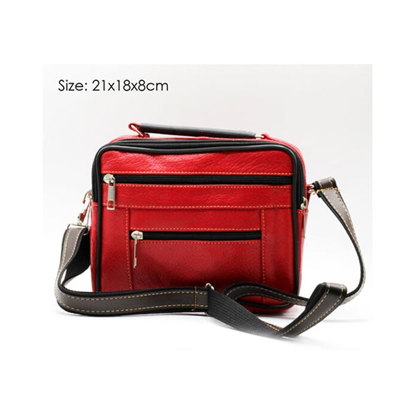 Mobileleb Backpacks Red / Brand New Small Cross Bag, Wristband Hand Bag, Suitable for Men and Women, Leather Material - 15031