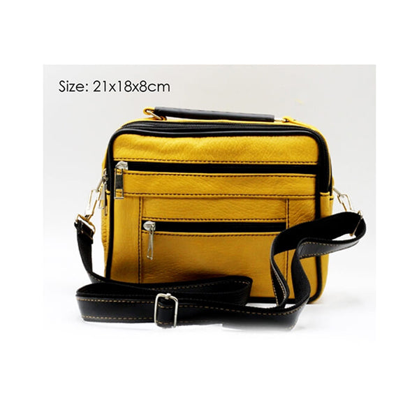 Mobileleb Backpacks Yellow / Brand New Small Cross Bag, Wristband Hand Bag, Suitable for Men and Women, Leather Material - 15031