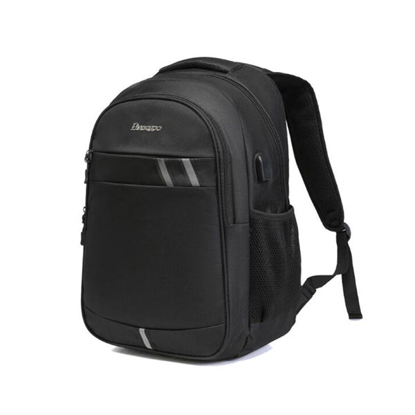 Mobileleb Backpacks Black / Brand New Water Resistant Travel Laptop Backpack with USB Charging Port