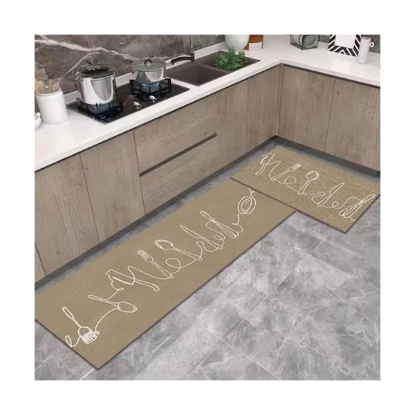 Mobileleb Bathroom Accessories Brand New / Model-10 2-piece Kitchen Non-slip Floor Mats Set Size: 2Pcs 40×60Cm + 40×120Cm