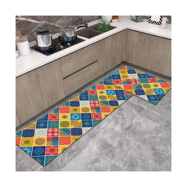 Mobileleb Bathroom Accessories Brand New / Model-5 2-piece Kitchen Non-slip Floor Mats Set Size: 2Pcs 40×60Cm + 40×120Cm