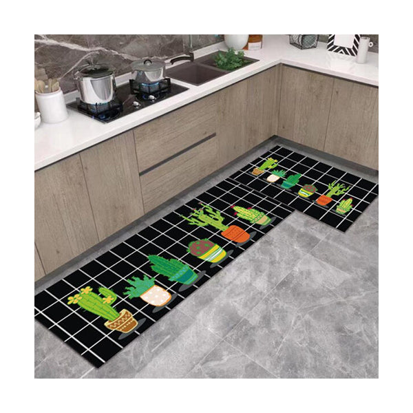 Mobileleb Bathroom Accessories Brand New / Model-4 2-piece Kitchen Non-slip Floor Mats Set Size: 2Pcs 40×60Cm + 40×120Cm