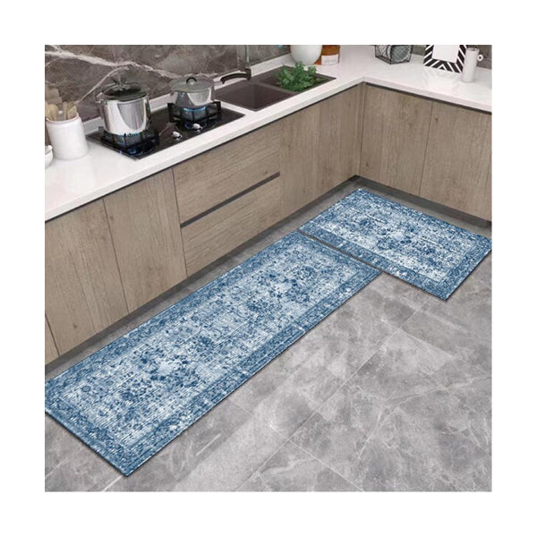 Mobileleb Bathroom Accessories Brand New / Model-6 2-Piece Kitchen Non-slip Floor Mats Set Size: (45x75cm + 45×150Cm)