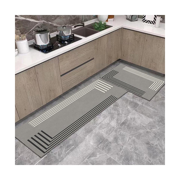 Mobileleb Bathroom Accessories Brand New / Model-2 2-piece Kitchen Non-slip Floor Mats Set Size 45x75Cm + 45×150Cm