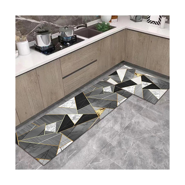 Mobileleb Bathroom Accessories Brand New / Model-5 2-piece Kitchen Non-slip Floor Mats Set Size 45x75Cm + 45×150Cm