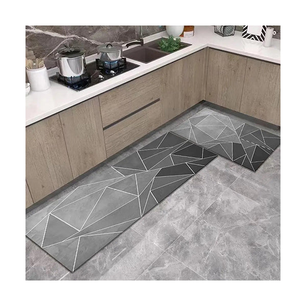 Mobileleb Bathroom Accessories Brand New / Model-7 2-piece Kitchen Non-slip Floor Mats Set Size 45x75Cm + 45×150Cm