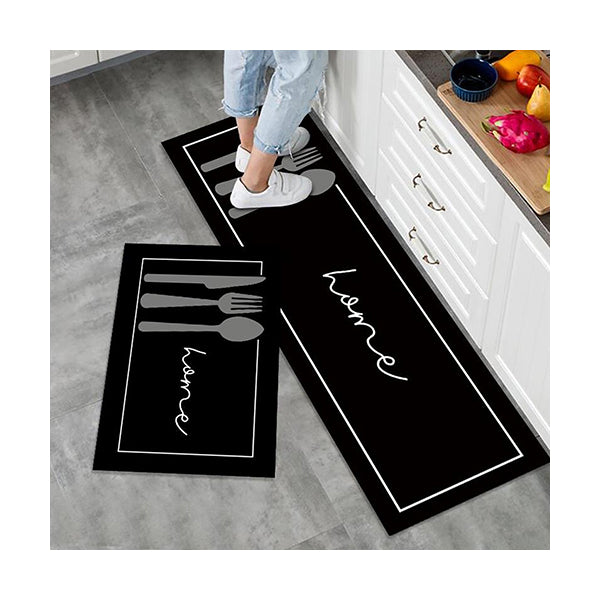 Mobileleb Bathroom Accessories Brand New / Model-10 2-Pieces Kitchen Non slip Floor Mats Set Size: 45x75Cm + 45×150Cm