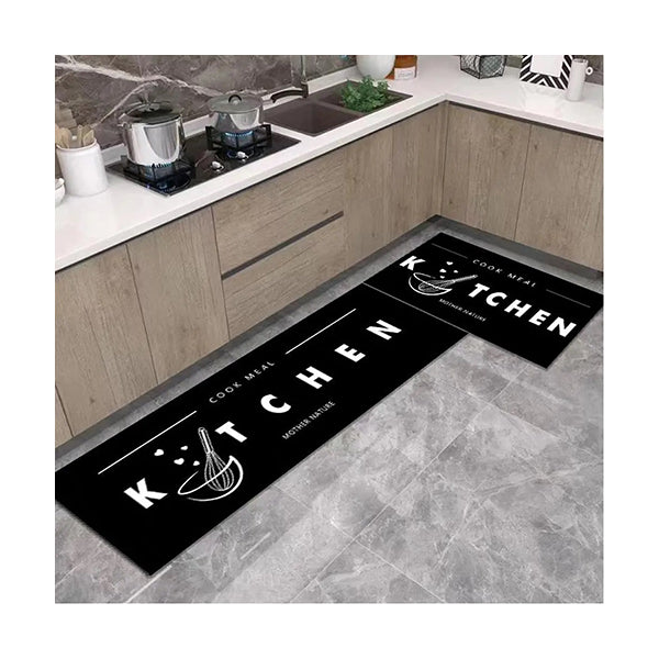 Mobileleb Bathroom Accessories Brand New / Model-8 2-Pieces Kitchen Non-slip Floor Mats Set Size: 45x75Cm + 45×150Cm