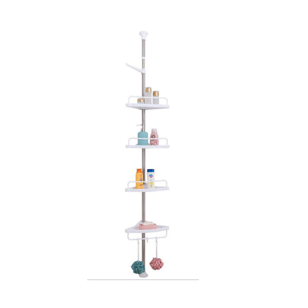 Mobileleb Bathroom Accessories White / Brand New 4 Tier Adjustable Telescopic Bathroom Organizer Corner Shower GY-188