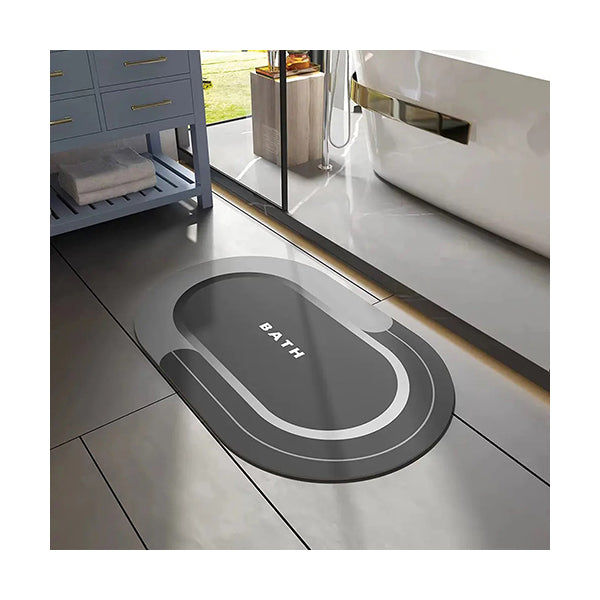 Mobileleb Bathroom Accessories Grey / Brand New Anti-Slip Bathroom Mat Quick Drying Bath Pattern Size: L50 x W80 x T0.25Cm