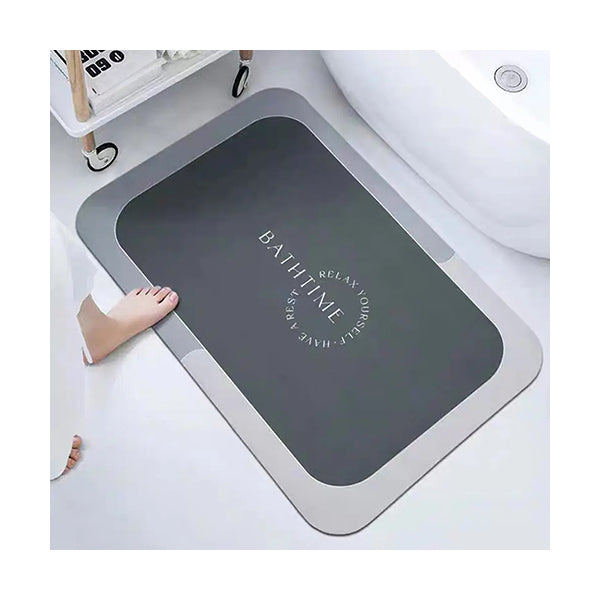 Mobileleb Bathroom Accessories Grey / Brand New Anti-Slip Bathroom Mat Quick Drying Relax Pattern Size: L50 x W80 x T0.25Cm