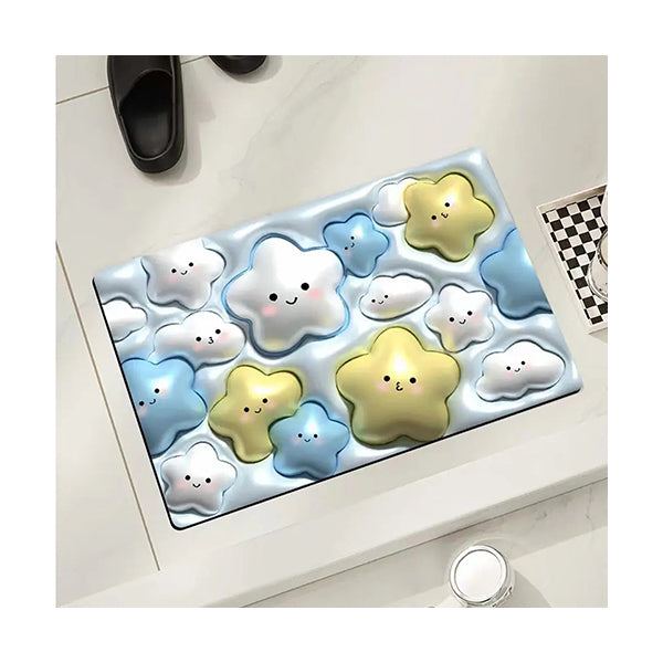 Mobileleb Bathroom Accessories Brand New / Model-2 Anti-Slip Bathroom Mat Quick Drying Size: L50 x W80 x T0.25Cm - 12188-K