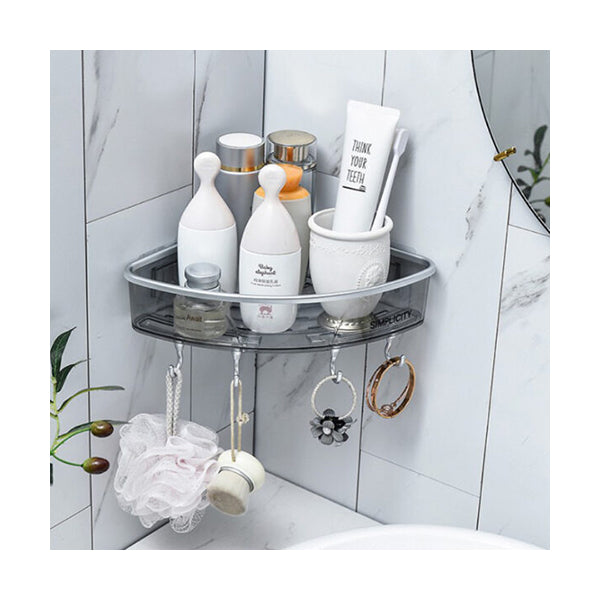 Mobileleb Bathroom Accessories Grey / Brand New / Single Bathroom Shower Shelf, Corner Bath Rack - 95118