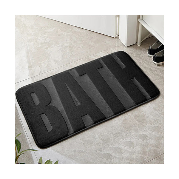 Mobileleb Bathroom Accessories Black / Brand New Non-Slip Super Absorbent Bath Mats for Bathroom Floor 50 X 80 CM - 12343