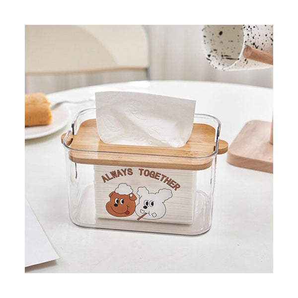 Mobileleb Bathroom Accessories Transparent / Brand New Pattern Transparent Tissue Box Facial Tissue Dispenser Box Cover Holder Smooth Surface Rectangle Napkin Organizer for Bathroom, Kitchen, and Office Room - 97982