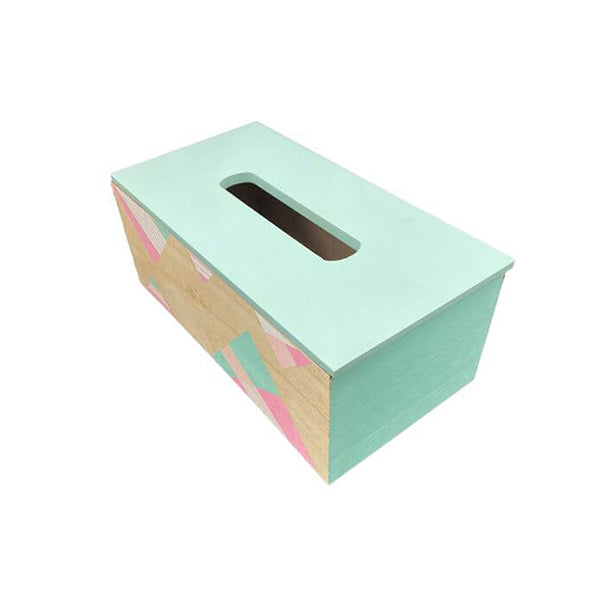 Mobileleb Bathroom Accessories Brand New Rectangular Wood Tissue Box - 15757