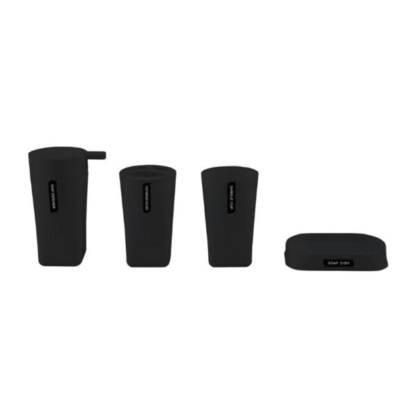 Mobileleb Bathroom Accessories Black / Brand New Sanitary, 4 in 1 Bath Set - 97600