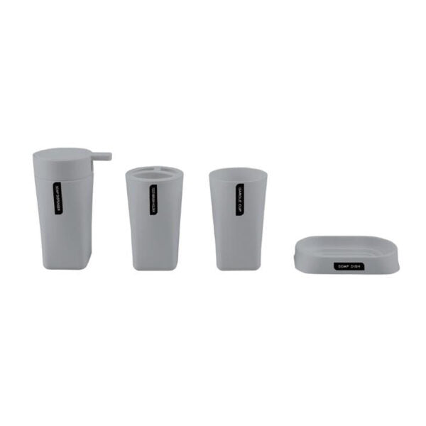 Mobileleb Bathroom Accessories Grey / Brand New Sanitary, 4 in 1 Bath Set - 97600