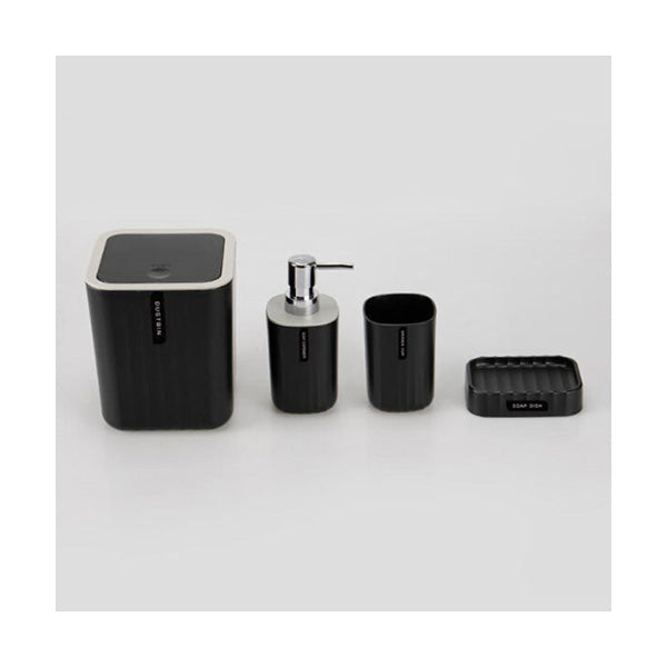 Mobileleb Bathroom Accessories Black / Brand New Sanitary, 4 Pcs Bathroom Accessory Set - 97488