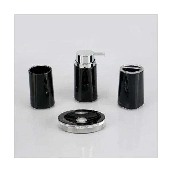 Mobileleb Bathroom Accessories Black / Brand New Sanitary, Acrylic Bathroom Accessories Set of 4 - 97493