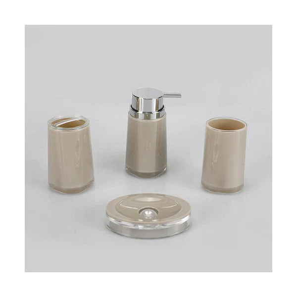 Mobileleb Bathroom Accessories Beige / Brand New Sanitary, Acrylic Bathroom Accessories Set of 4 - 97493