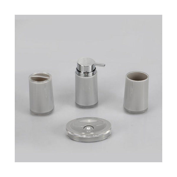 Mobileleb Bathroom Accessories Grey / Brand New Sanitary, Acrylic Bathroom Accessories Set of 4 - 97493