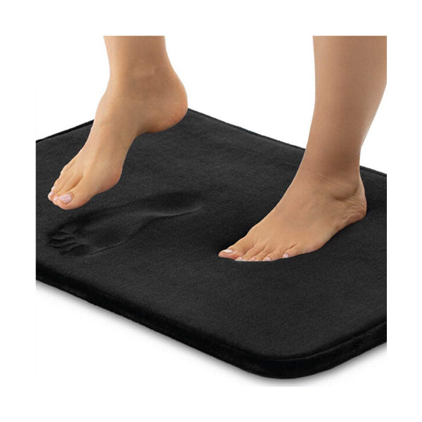 Mobileleb Bathroom Accessories Black / Brand New Sanitary Thick Memory Foam Bath Mat, 50×80 cm, Non-Slip - 96184