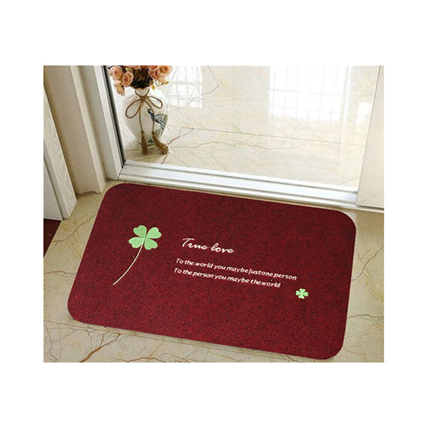 Mobileleb Bathroom Accessories Dark Red / Brand New Water Absorption Slip-Resistant Carpet Door Mats Clover Living Room Bedroom Rug - 14432, Available in Different Colors