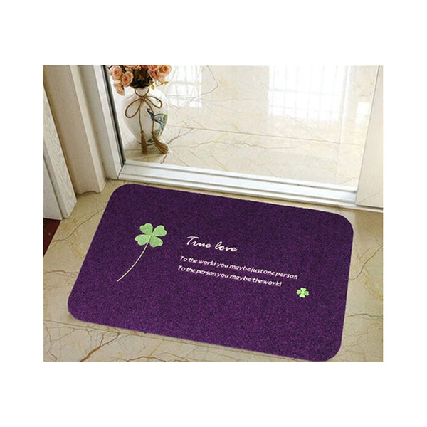Mobileleb Bathroom Accessories Purple / Brand New Water Absorption Slip-Resistant Carpet Door Mats Clover Living Room Bedroom Rug - 14432, Available in Different Colors