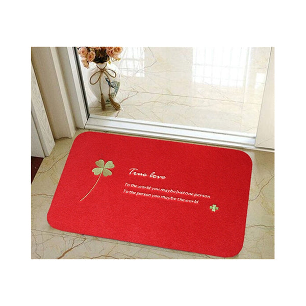 Mobileleb Bathroom Accessories Red / Brand New Water Absorption Slip-Resistant Carpet Door Mats Clover Living Room Bedroom Rug - 14432, Available in Different Colors
