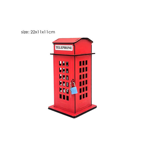 Mobileleb Business & Home Security Red / Brand New Phone Booth Money Safe Wood Made, Home Accessories, Money Safe, Wood Made - 15257