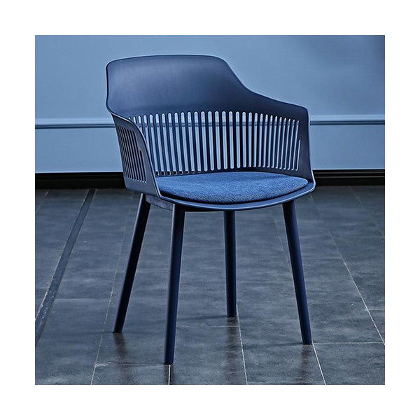 Mobileleb Chairs Blue / Brand New Hollow Back Plastic Armchair for Kitchen, Dining, and Living Room - 2023-086