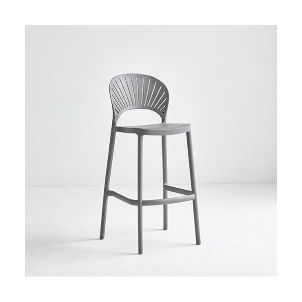 Mobileleb Chairs Grey / Brand New Nordic Shell Bar Chair - 2023-799