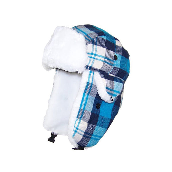 Mobileleb Clothing Accessories Blue / Brand New Best Winter Hats Big Kids Quality Madras Plaid Russian - 77527