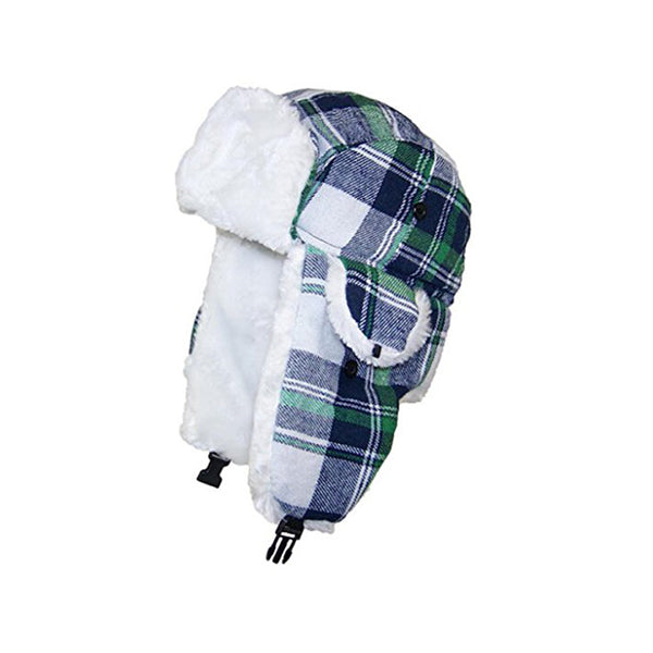 Mobileleb Clothing Accessories Green / Brand New Best Winter Hats Big Kids Quality Madras Plaid Russian - 77527