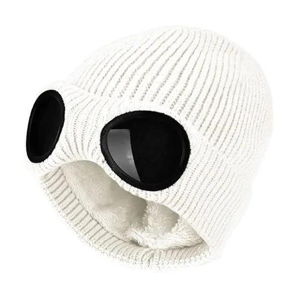 Mobileleb Clothing Accessories White / Brand New Goggle Beanie Winter Hats Kids & Women - 11853