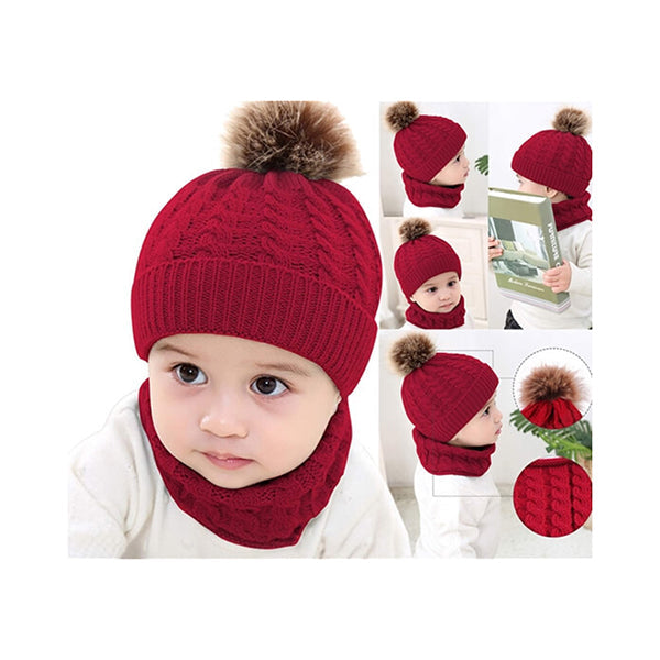 Mobileleb Clothing Accessories Red / Brand New Hat Scarf Set of 2 Pcs, Winter Collection, Winter Set, Winter Ski Hat, Children Hat Set - 14400