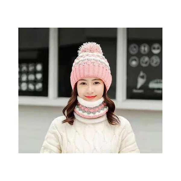 Mobileleb Clothing Accessories Pink / Brand New Hat Scarf Set of 2 Pcs, Winter Collection, Winter Set, Winter Ski Hat, Children Hat Set - 14441