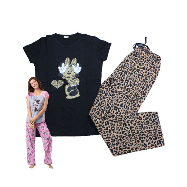 Mobileleb Clothing Black / Brand New Women’s Cotton Printed Night Suit – Tiger Minnie Mouse - Size Large