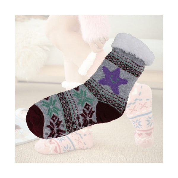 Mobileleb Clothing Brand New / Model-3 Women Slipper Socks Winter Warm Fleece - 96501, Available in Different Colors