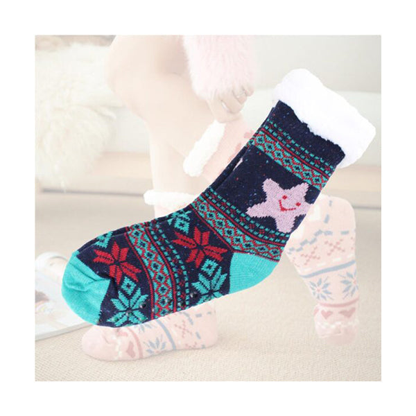 Mobileleb Clothing Brand New / Model-4 Women Slipper Socks Winter Warm Fleece - 96501, Available in Different Colors