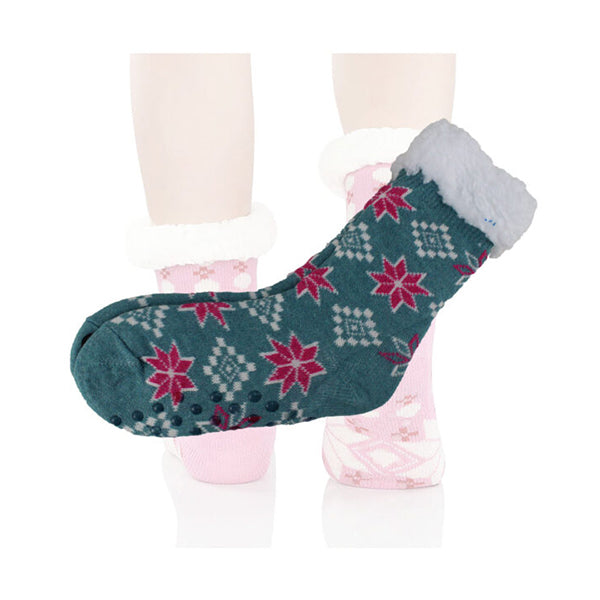 Mobileleb Clothing Brand New / Model-5 Women Slipper Socks Winter Warm Fleece - 96503, Available in Different Colors
