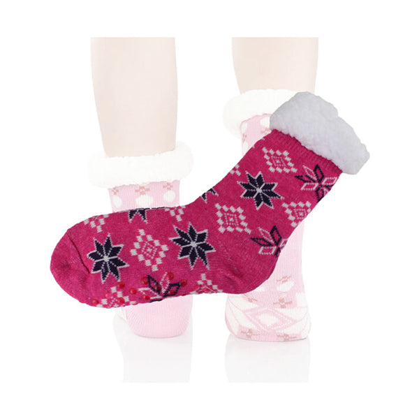 Mobileleb Clothing Brand New / Model-3 Women Slipper Socks Winter Warm Fleece - 96503, Available in Different Colors
