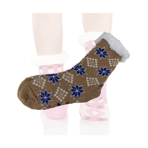 Mobileleb Clothing Brand New / Model-2 Women Slipper Socks Winter Warm Fleece - 96503, Available in Different Colors