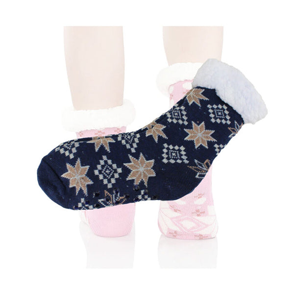 Mobileleb Clothing Women Slipper Socks Winter Warm Fleece - 96503, Available in Different Colors