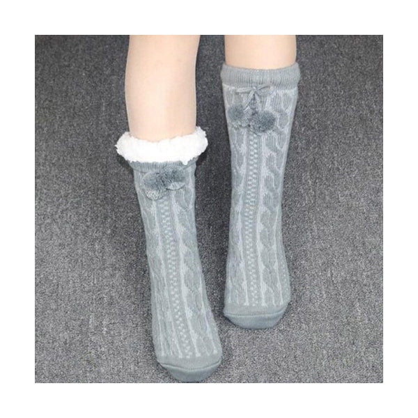 Mobileleb Clothing Grey / Brand New Women Slipper Socks Winter Warm Fleece - 97391, Available in Different Colors