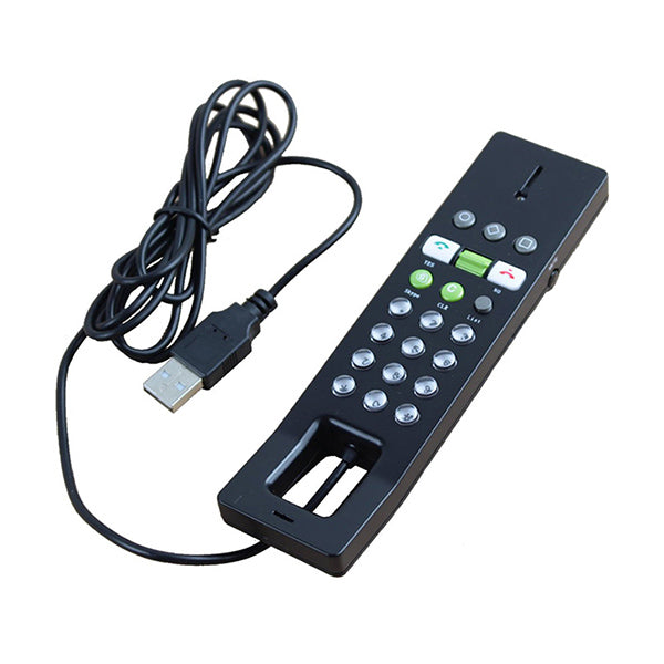 Mobileleb Communications Black / Brand New USB Telephone Headset for Skype and WhatsApp 2-in-1 Speaker Microphone - M11